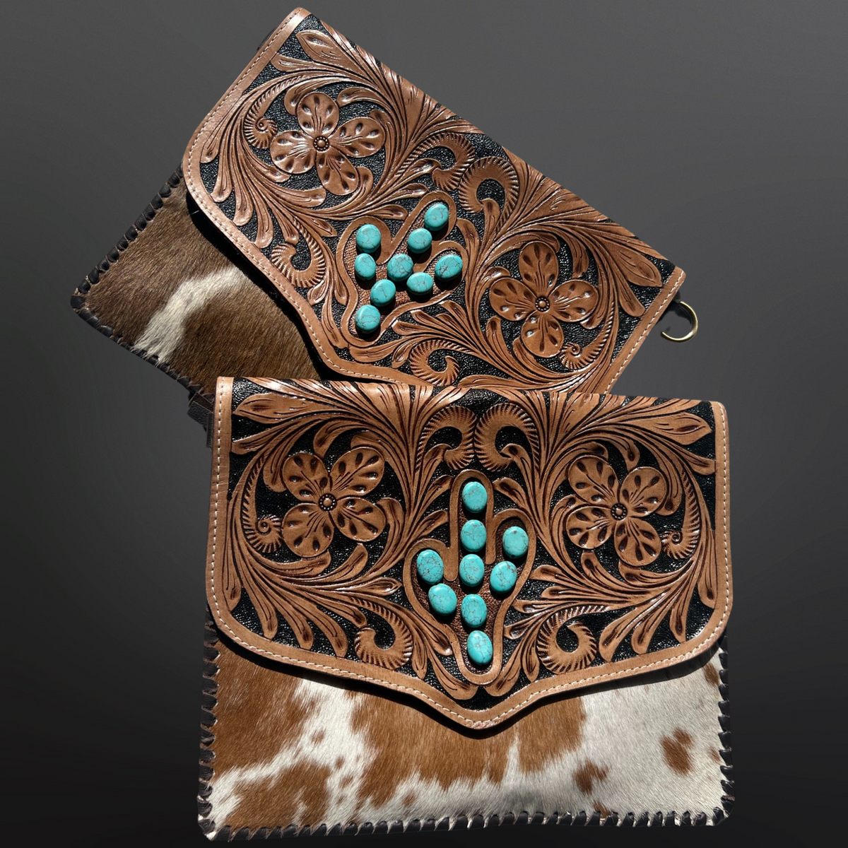 Saguaro Wester Cowhide Handbag Purse Tooled Leather