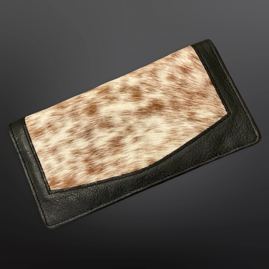 Leather Trim Cowhide Wallet