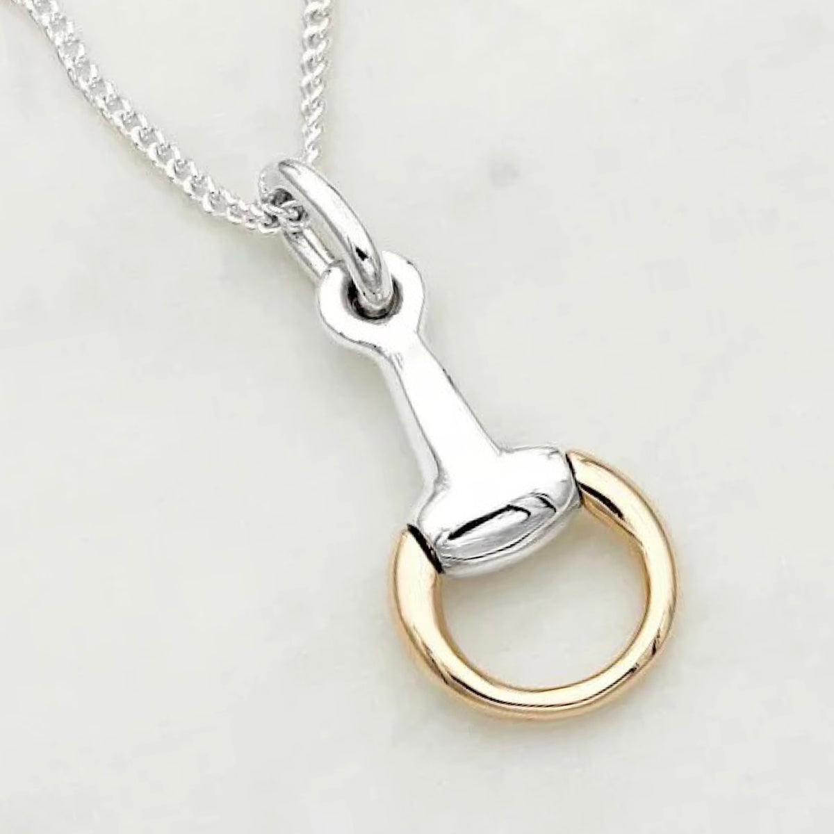 Snaffle Bit Equestrian Necklace - Sterling Silver