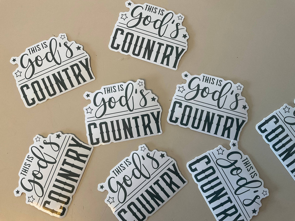 This Is God’s Country PVC Waterproof 3” Sticker SET OF 10