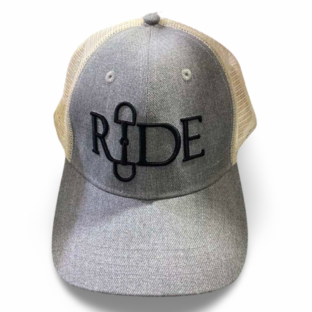 RIDE Equestrian Baseball Cap - Puff Embroidery Snapback