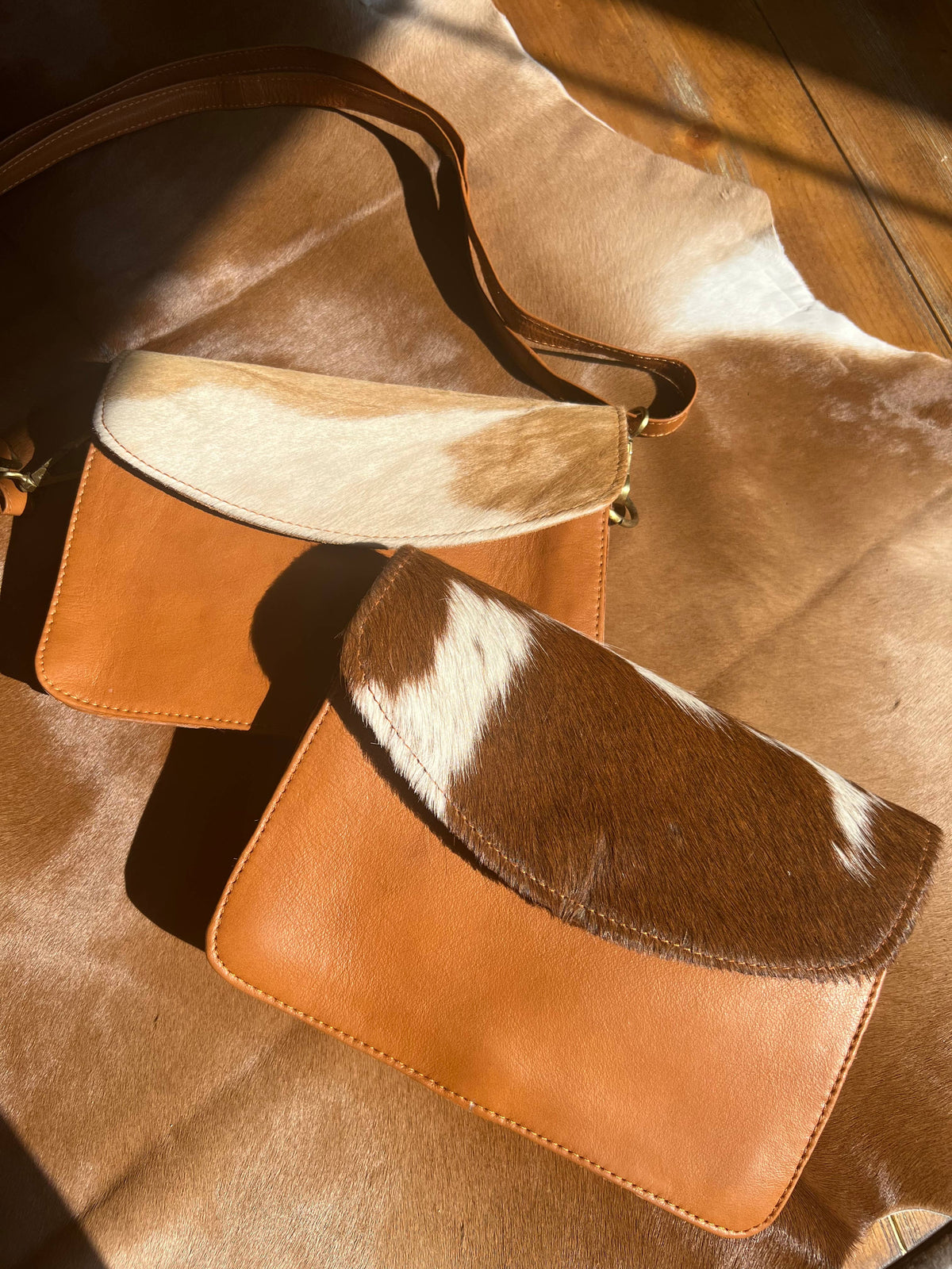 Cowhide Leather Keep It Simple Crossbody Purse