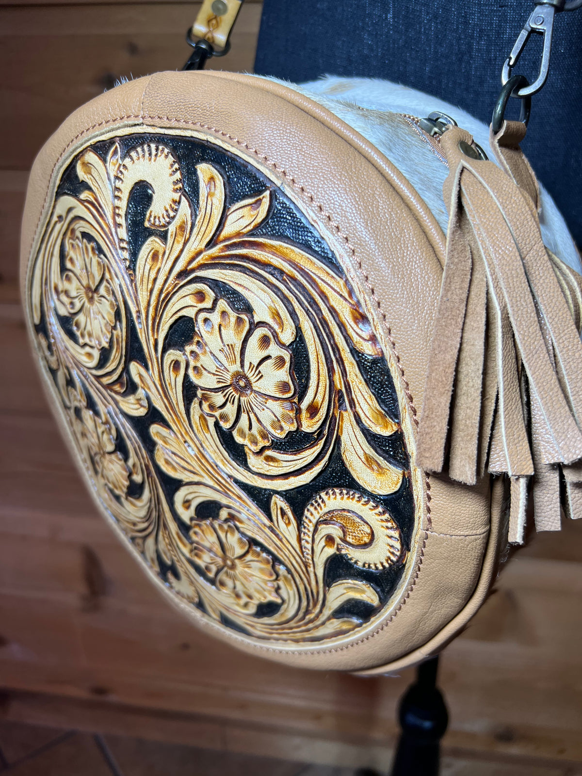 Womens Western Hand Tooled Leather Purse Strap, Western Purse Strap,  Handmade Purse Strap, Cowhide Purse Strap, Leather Crossbody Strap 