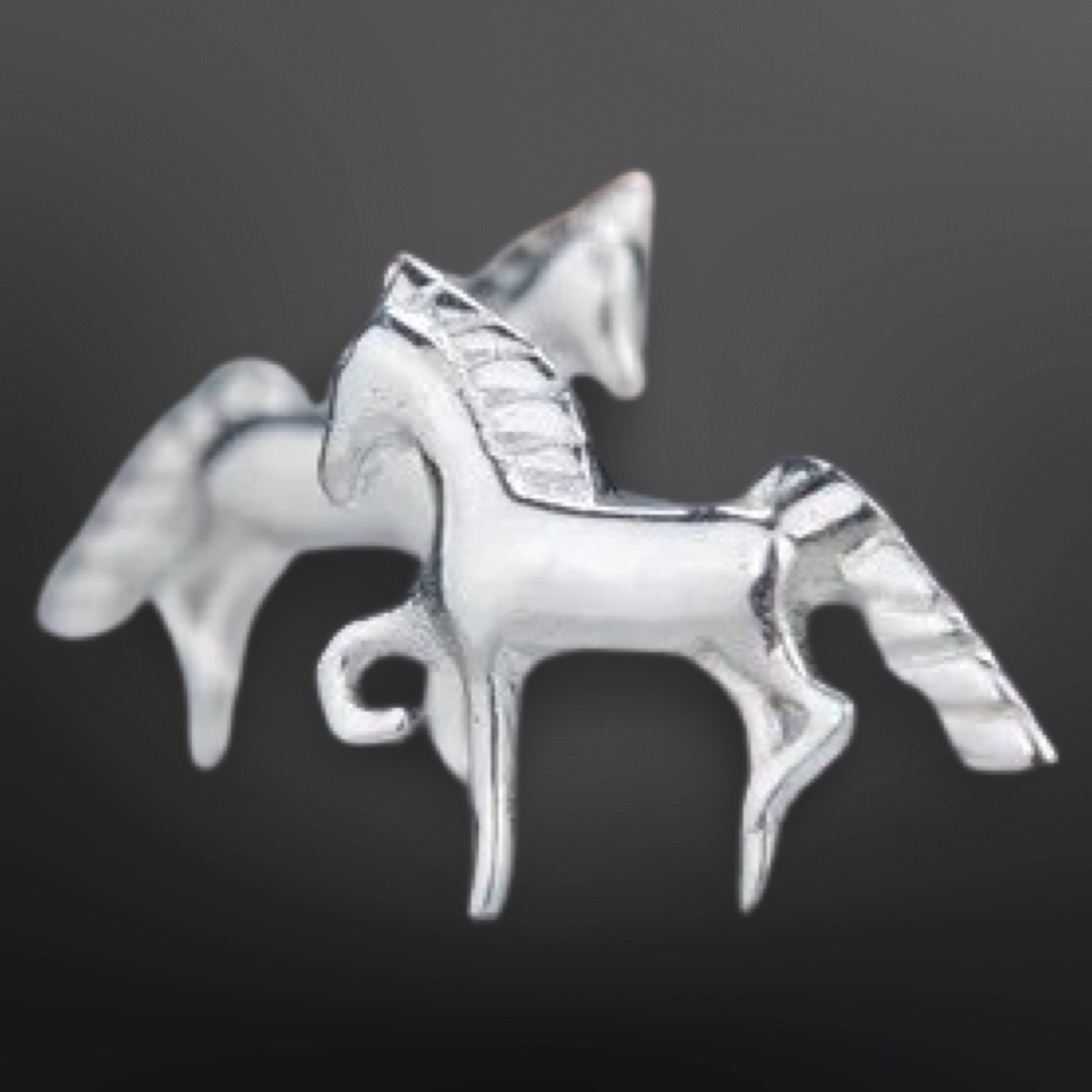 Sterling Silver Mini Horse Stud Earrings