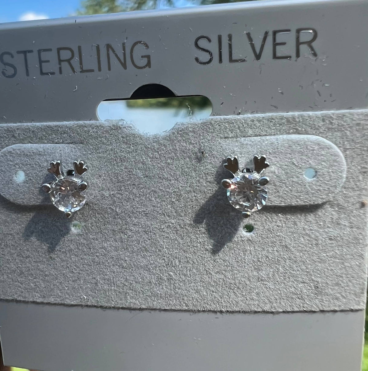 Sterling Silver Stag Equestrian Stud Earrings