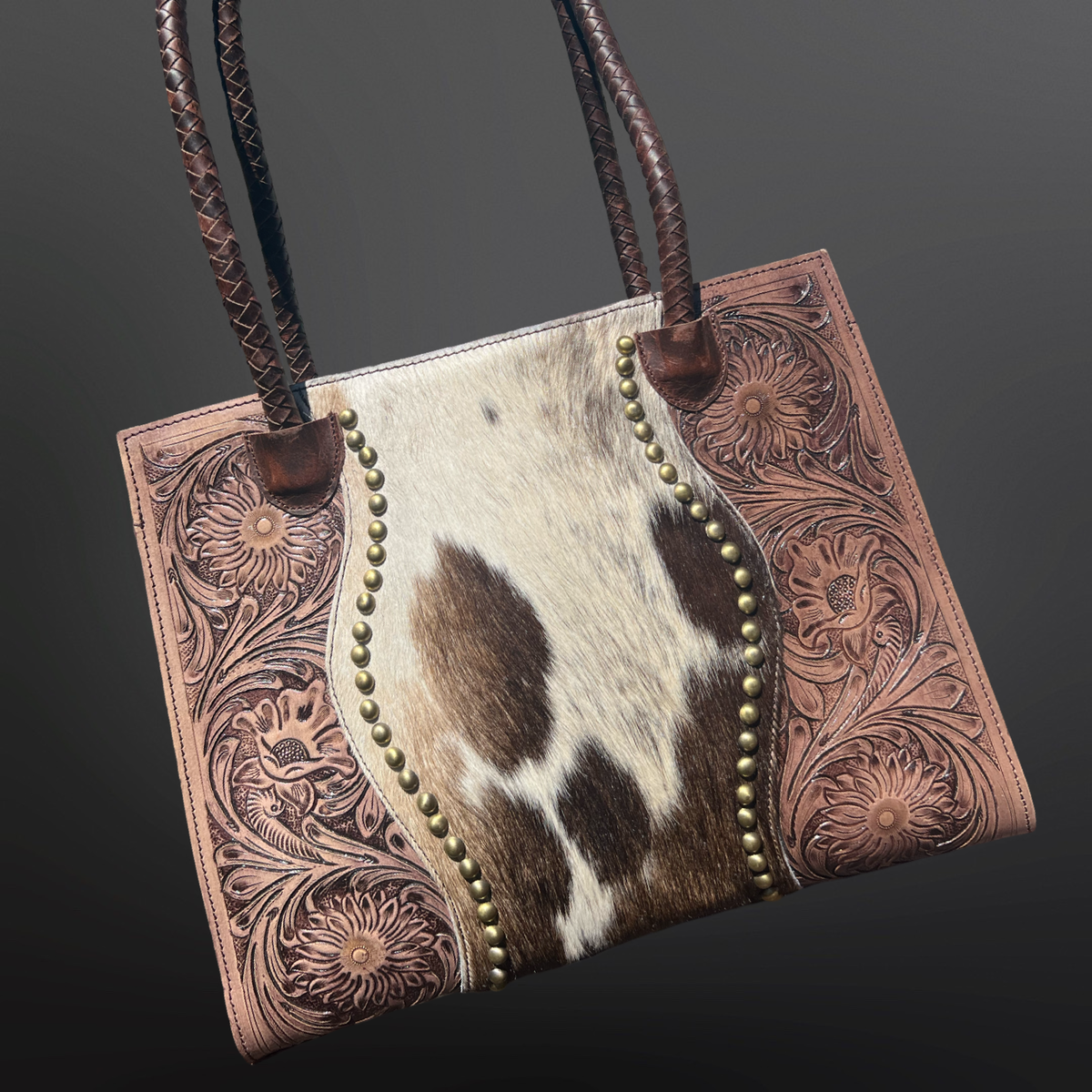 Cowhide Leather Laptop Tablet Bag - Padded Sleeve