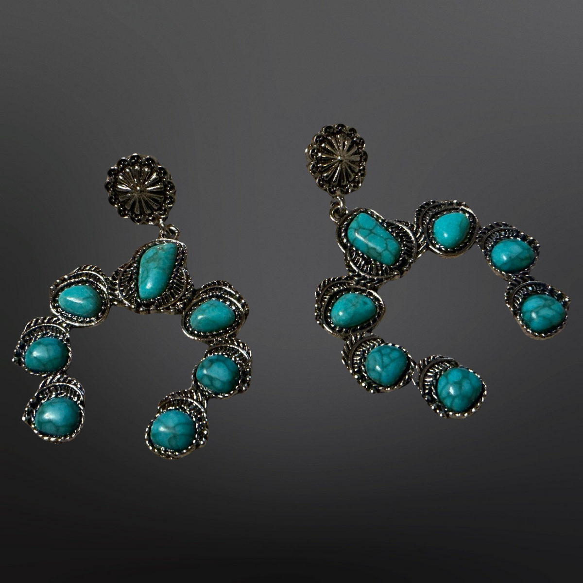 Faux Turquoise Naja Earrings