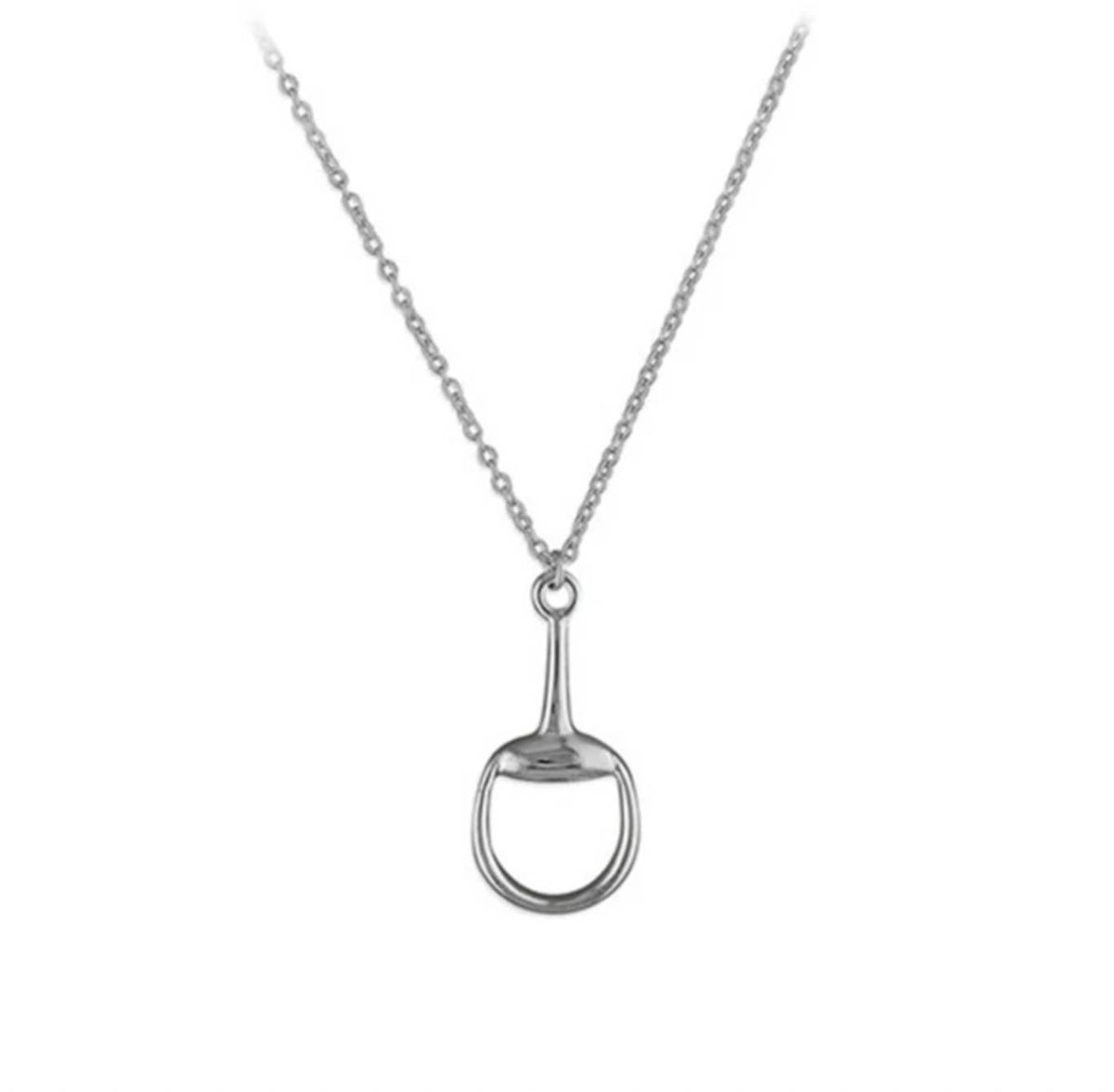 Sterling Silver Equestrian Horse Snaffle Bit Necklace